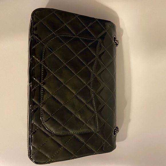 Chanel Iridescent Green Quilted Patent Leather Reissue 2.55 Classic 227 Flap Bag - Picture 3 of 9